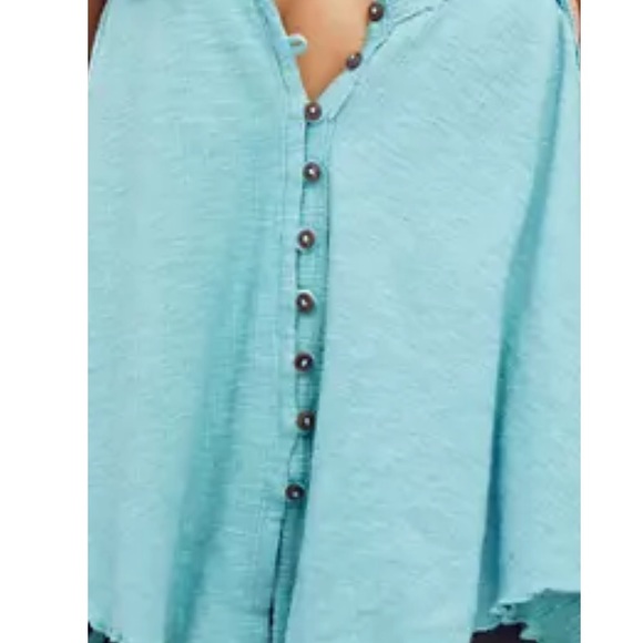 NWT FREE PEOPLE TEAL DREAM WEAVER TANK - SIZE S - Picture 5 of 12